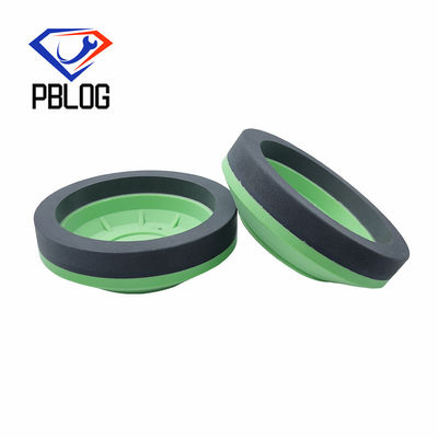 Roue de résine en gros couleur verte forme de tasse pour le traitement du verre roue de polissage machine de meulage de verre en forme de bistouri