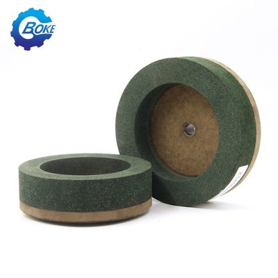 Bonnes performances en forme de tasse verte 150 mm Bk roue de polissage pour machine de bordure