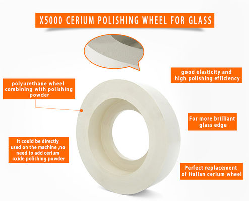 Roue en verre de Polishing Wheel Rubber de broyeur d'oxyde du cérium X5000