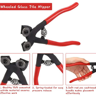 Kits de coupeur en verre de mosaïque de Tool Set Cutter d'électricien d'OEM 8 morceaux