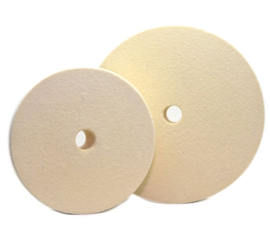 100% de laine plate pure en feutre de polissage de polissage pour disque abrasif sur verre de meubles/verre artisanal
